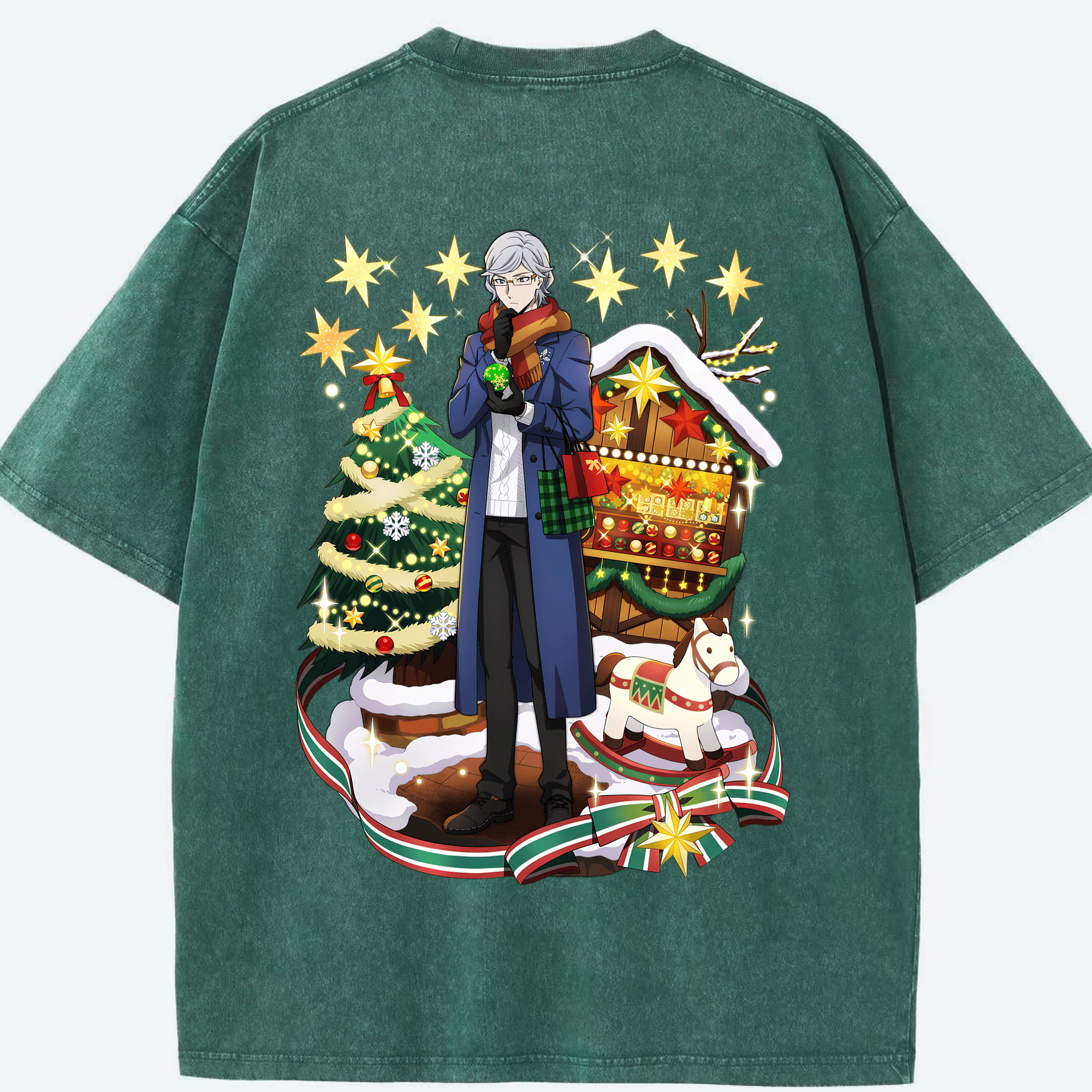 （画像用） 文豪ストレイドッグス Bungo Stray Dogs 綿100% ヴィンテージ風 半袖Tシャツ（背面プリント）